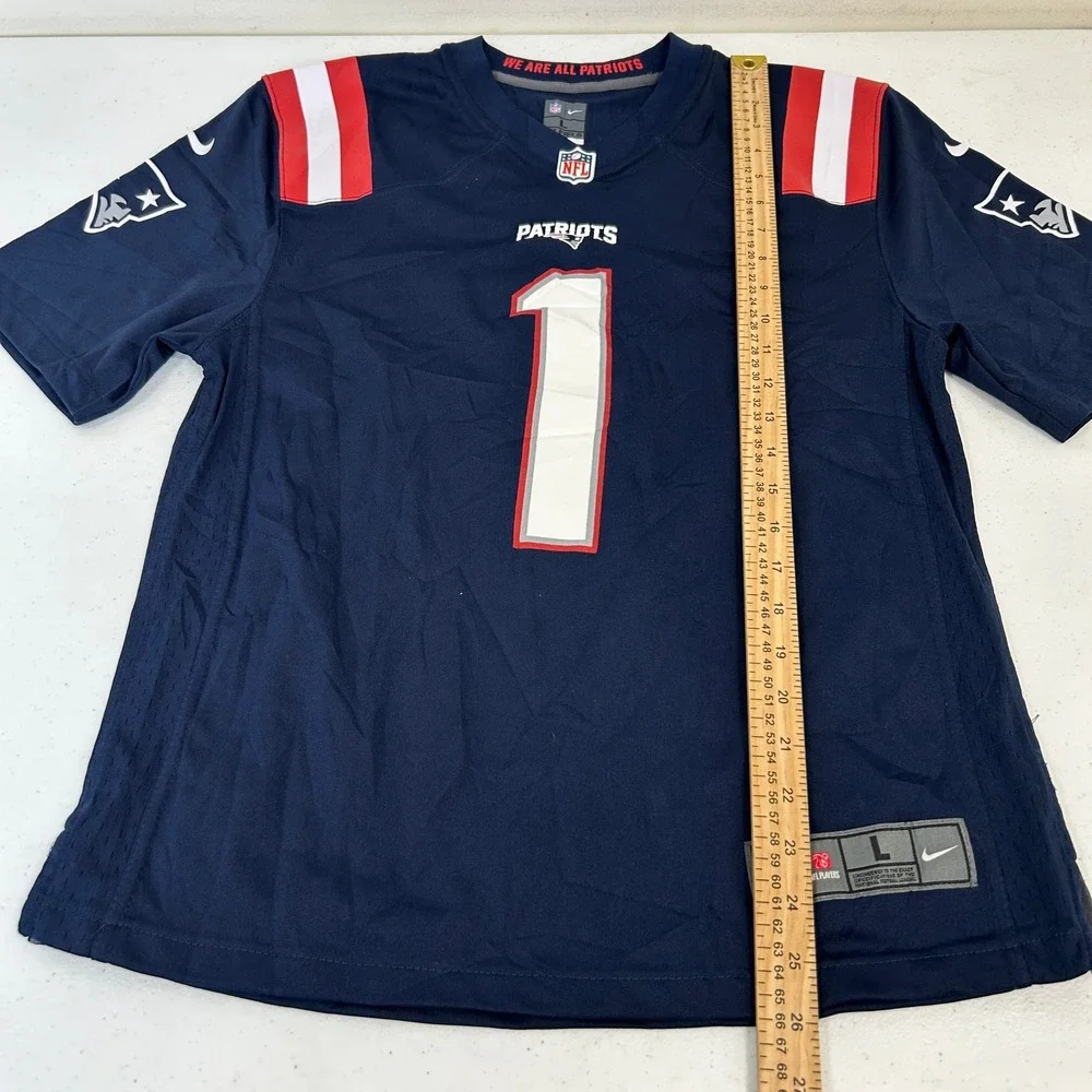 Nike NFL New England Patriots Cam Newton 1 Youth Jersey Navy Blue Large 14/16